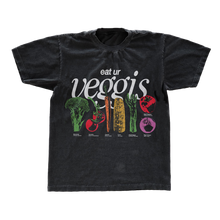 Load image into Gallery viewer, eat ur veggis tee (Black)